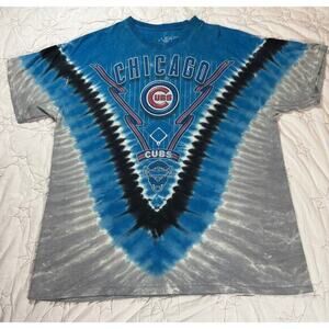 Liquid Blue Chicago Cubs Tie-Dye Graphic T-Shirt Size XXL